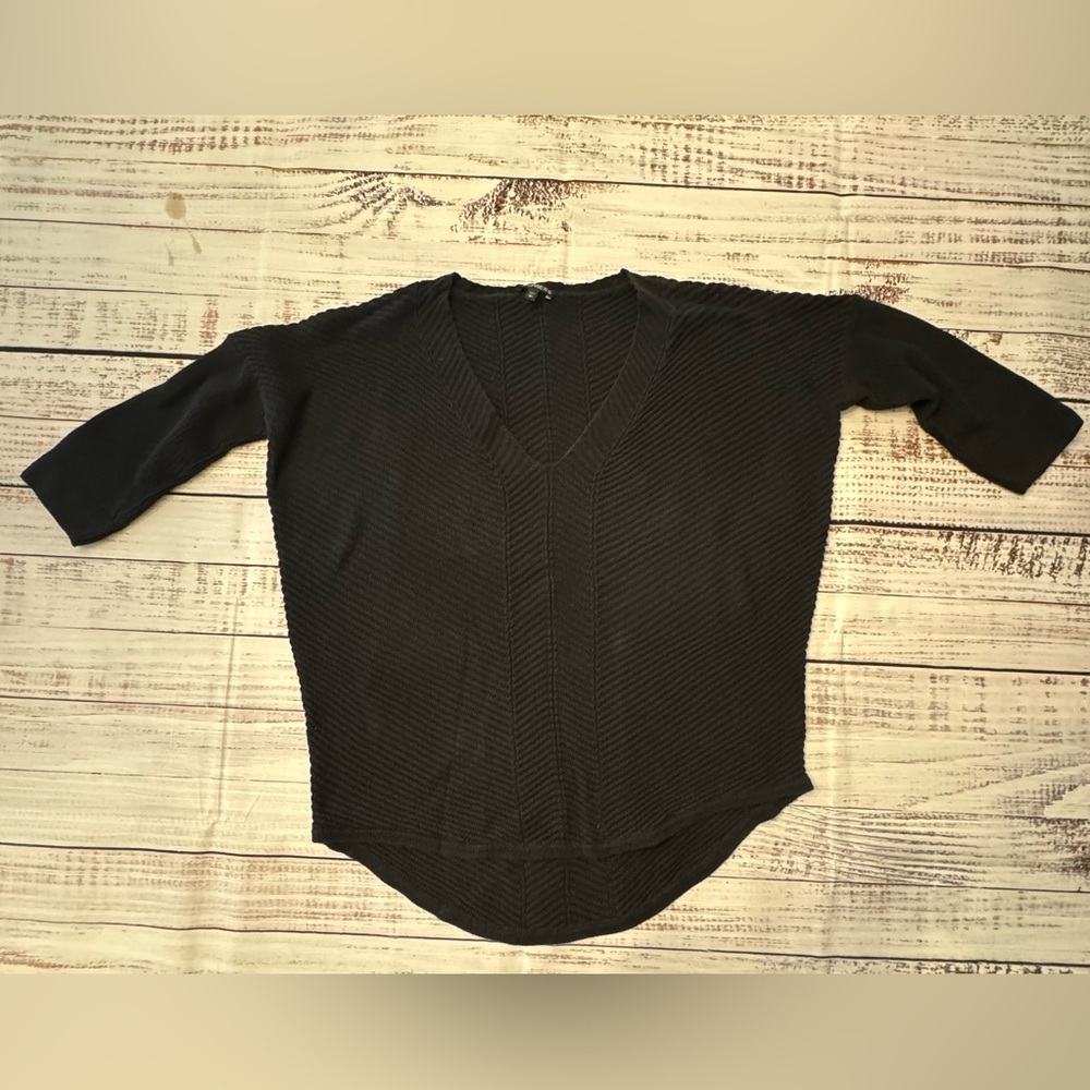 Express Black Textured Knit Sweater